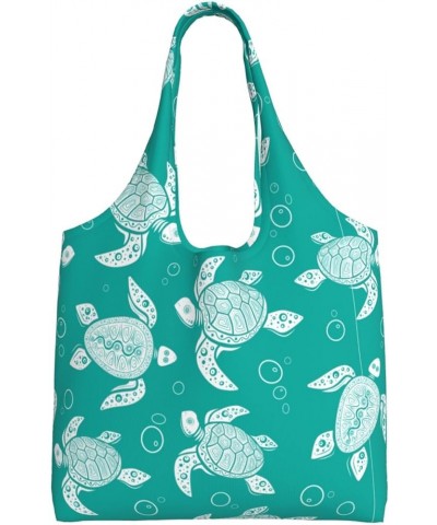 Sea Turtles Single Shoulder Commuter Canvas Tote Bags For Women And Men Sea Turtles 45 $11.65 Totes