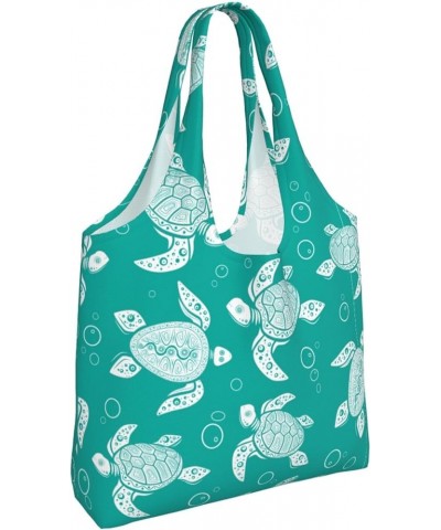 Sea Turtles Single Shoulder Commuter Canvas Tote Bags For Women And Men Sea Turtles 45 $11.65 Totes