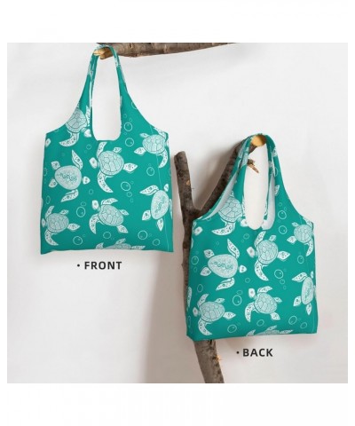 Sea Turtles Single Shoulder Commuter Canvas Tote Bags For Women And Men Sea Turtles 45 $11.65 Totes