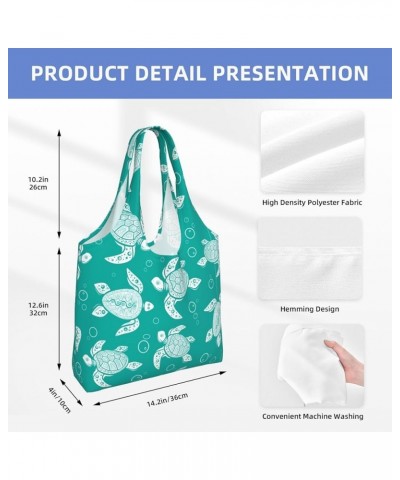 Sea Turtles Single Shoulder Commuter Canvas Tote Bags For Women And Men Sea Turtles 45 $11.65 Totes