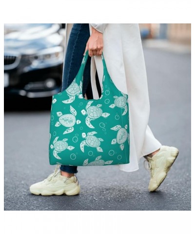 Sea Turtles Single Shoulder Commuter Canvas Tote Bags For Women And Men Sea Turtles 45 $11.65 Totes