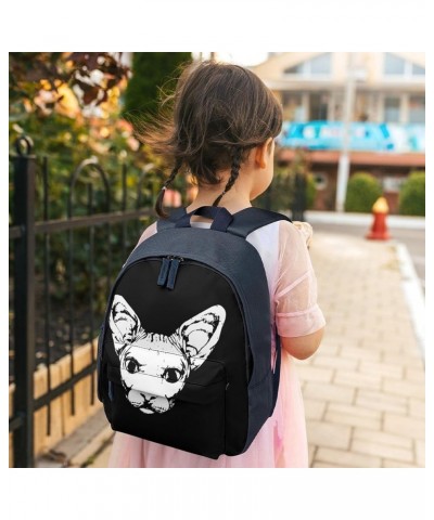 Sphynx Cat Face Funny Backpack Small Casual Daypack Purse Travel Bag with Adjustable Strap Cute Print Blue-style $18.35 Backp...