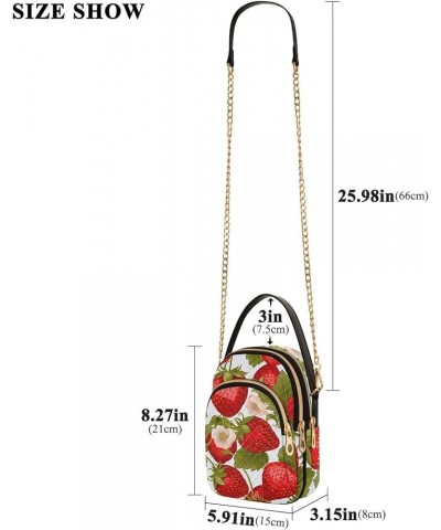 Strawberry Woman Crossbody Purse, Fashionable Crossbody Bags Shoulder Purse Crossbody Beautiful Strawberry-4 $15.36 Crossbody...