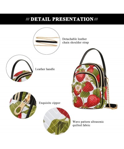 Strawberry Woman Crossbody Purse, Fashionable Crossbody Bags Shoulder Purse Crossbody Beautiful Strawberry-4 $15.36 Crossbody...