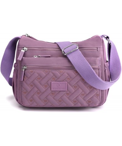 Women Shoulder Handbag Multi Pocket Bag Ladies Crossbody Purse Messenger Bag Top Tote Satchel (Yellow) Purple $21.19 Totes