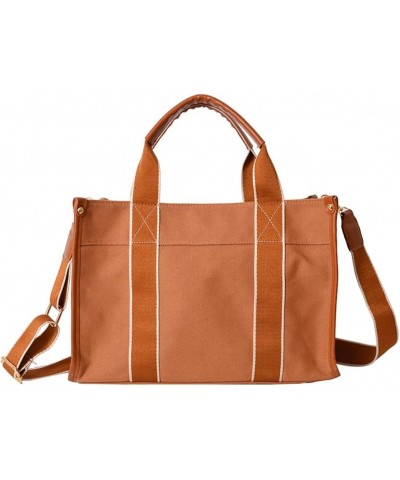 Tote Bag Women Canvas Large Tote Crossbody Shoulder Handbags Casual College Bag Stylish Hobo Bag 2023 Brown-large $27.97 Totes