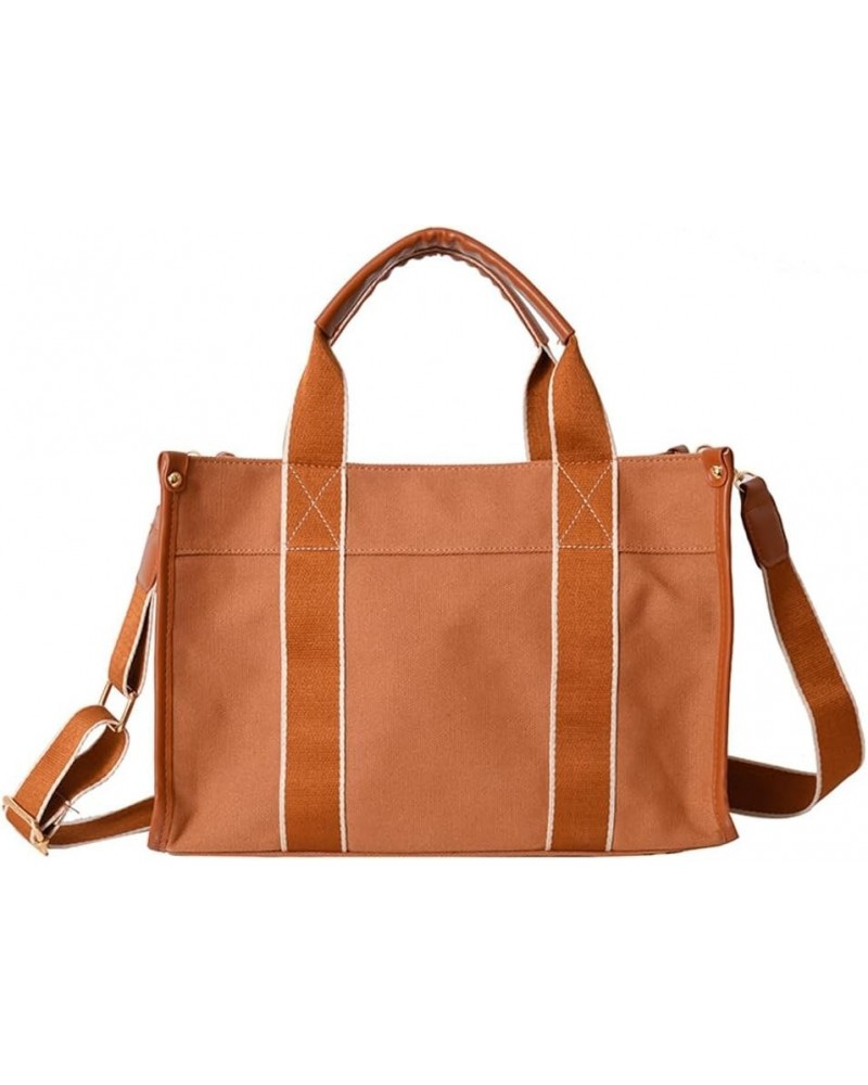 Tote Bag Women Canvas Large Tote Crossbody Shoulder Handbags Casual College Bag Stylish Hobo Bag 2023 Brown-large $27.97 Totes