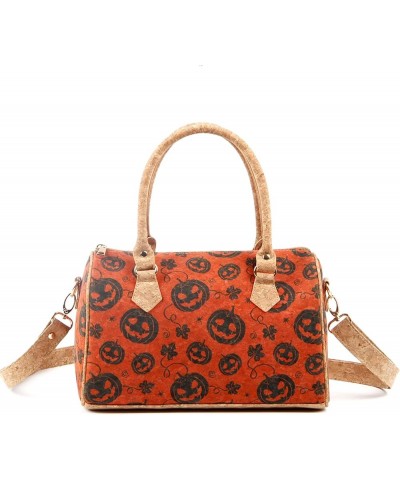 Natural CORK shoulder bag Handbag Trendy Crossbody Shoulder Bag Purses For Women with 2 Adjustable Strap Pumpkin-red $35.63 S...