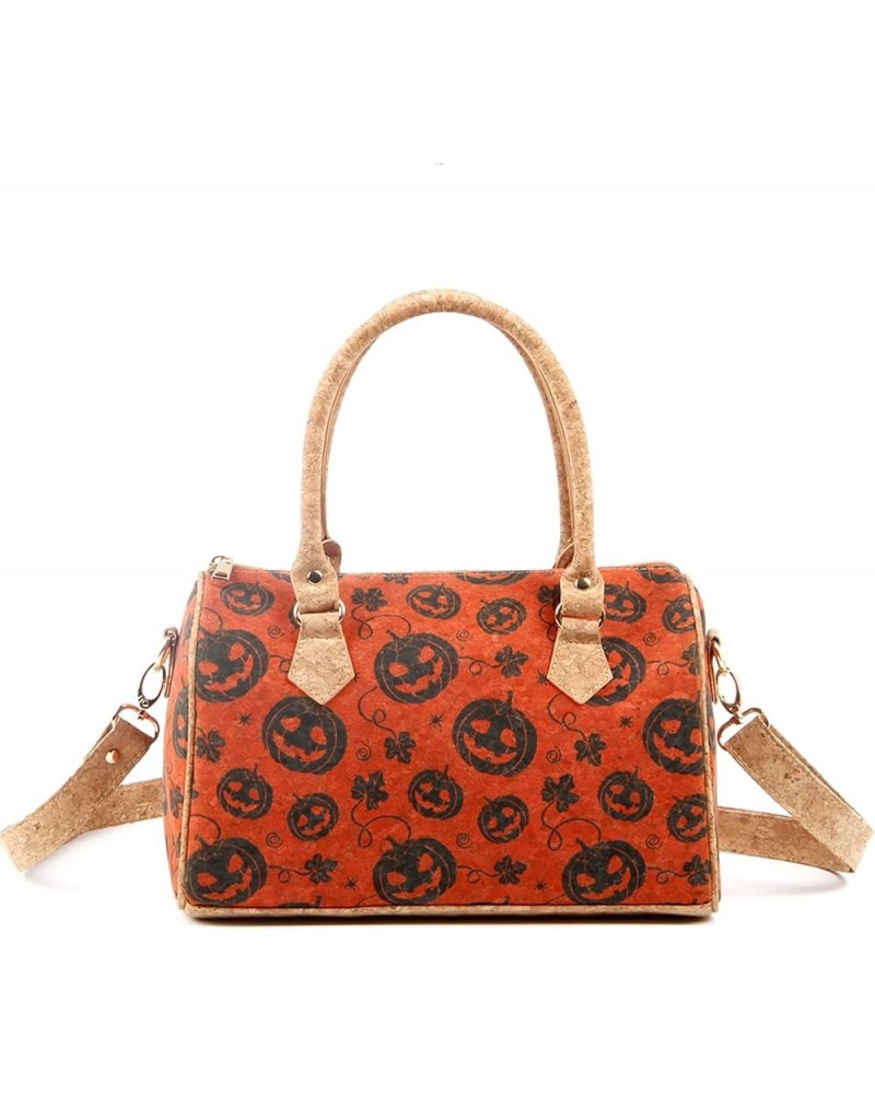 Natural CORK shoulder bag Handbag Trendy Crossbody Shoulder Bag Purses For Women with 2 Adjustable Strap Pumpkin-red $35.63 S...