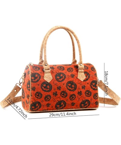 Natural CORK shoulder bag Handbag Trendy Crossbody Shoulder Bag Purses For Women with 2 Adjustable Strap Pumpkin-red $35.63 S...