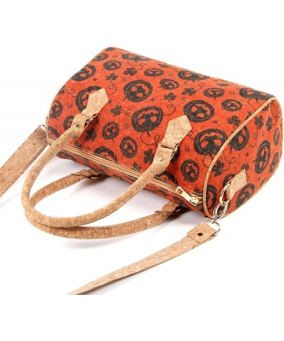 Natural CORK shoulder bag Handbag Trendy Crossbody Shoulder Bag Purses For Women with 2 Adjustable Strap Pumpkin-red $35.63 S...