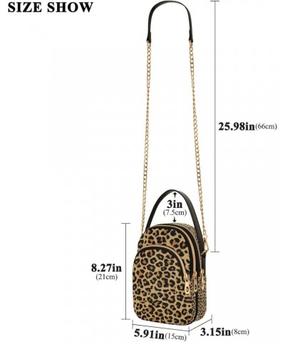 Crossbody Bag for Women, Leopard 3d Print Phone Purse Detachable Chain Bag Shoulder Handbag Wallet $12.71 Crossbody Bags