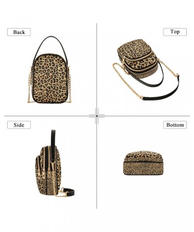 Crossbody Bag for Women, Leopard 3d Print Phone Purse Detachable Chain Bag Shoulder Handbag Wallet $12.71 Crossbody Bags