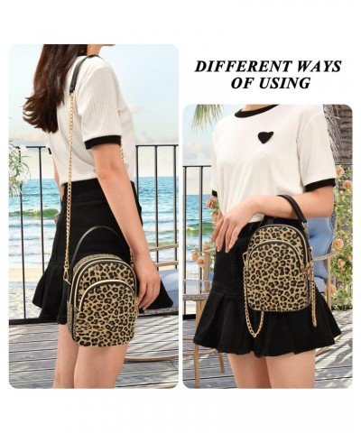 Crossbody Bag for Women, Leopard 3d Print Phone Purse Detachable Chain Bag Shoulder Handbag Wallet $12.71 Crossbody Bags