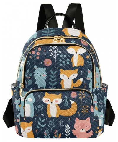 Small Backpack Purse for Women, Fox Plants Travel Bag Casual Daypack Shoulder Bag Small $20.15 Backpacks