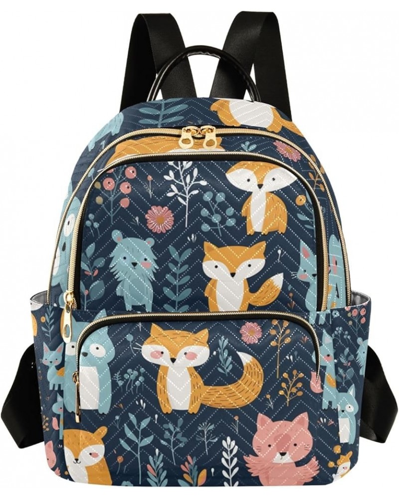 Small Backpack Purse for Women, Fox Plants Travel Bag Casual Daypack Shoulder Bag Small $20.15 Backpacks