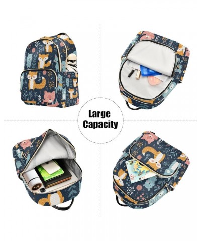 Small Backpack Purse for Women, Fox Plants Travel Bag Casual Daypack Shoulder Bag Small $20.15 Backpacks