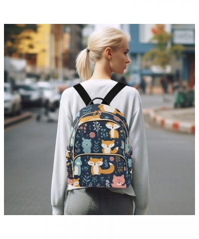 Small Backpack Purse for Women, Fox Plants Travel Bag Casual Daypack Shoulder Bag Small $20.15 Backpacks