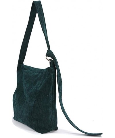 Women Corduroy Fashion Shoulder Bag Casual Handbag Crossbody Bag Dark Green $16.49 Shoulder Bags