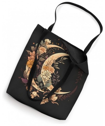 Floral Moon Phase flower crescent moon cool eclipse moon Tote Bag $12.85 Totes