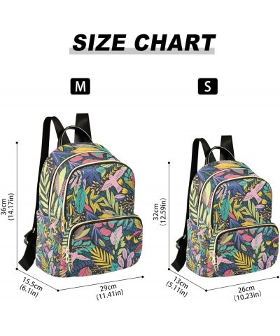 Flower Leaves Colorful Backpack for Women Shoulder Bag Lightweight Mini Backpack Casual Daypack Back Pack Mini(10.23'' x 5.11...