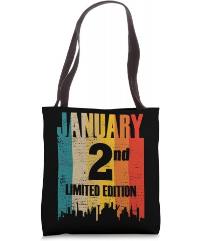 January 2 Limited Edition Day 2 Retro Vintage Birthday Tote Bag $11.21 Totes