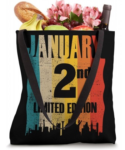 January 2 Limited Edition Day 2 Retro Vintage Birthday Tote Bag $11.21 Totes