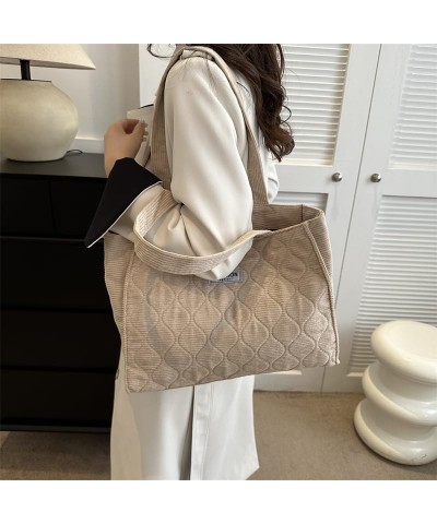 Women Winter Shoulder Bag Tote Bag Fashion Handbag Crossbody Bag Khaki $7.70 Totes