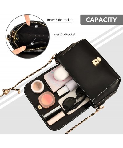 Crossbody Bags for Women Trendy Women's Black Shoulder Bag Small PU Leather Flap Cross Body Bag Handbags Pattern9 $16.80 Cros...