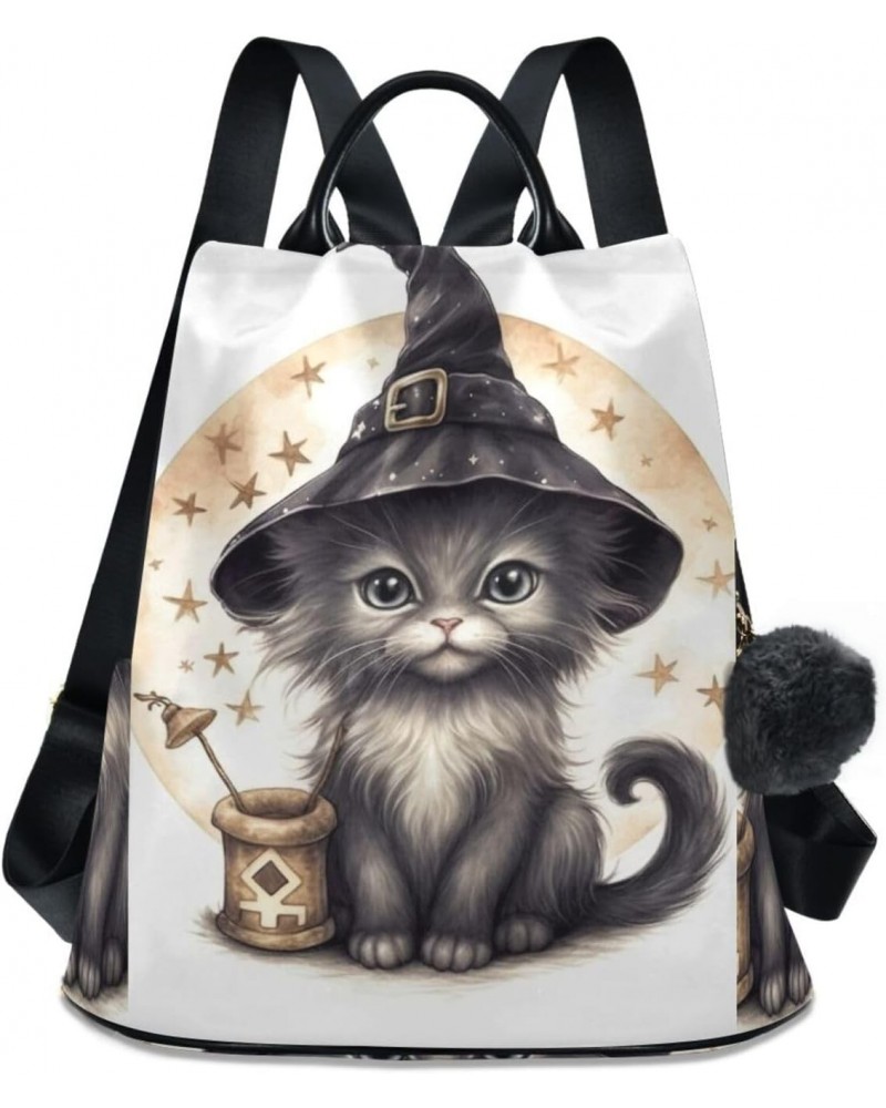 Halloween Black Cat Women Backpack, Fashion Anti Theft Casual Daypack Shoulder Bag Purse for Travel Work 15 inches $17.63 Bac...