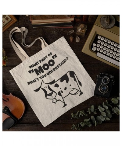 Cute Cow Funny Quote Tote bag for Women And Men Graphic Shoulder Bags Casual Cloth Purses and Aesthetic Handbags $20.25 Totes