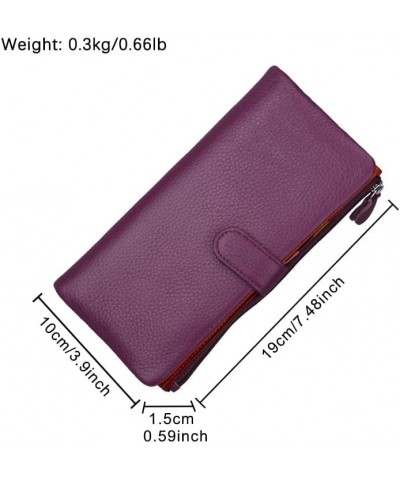 Leather Womens Wallets, Leather Buckle Long Wallets, Clutch Bags, ID Bags, Collar Pockets Color 8 $26.49 Wallets