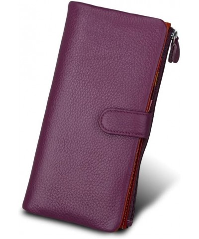 Leather Womens Wallets, Leather Buckle Long Wallets, Clutch Bags, ID Bags, Collar Pockets Color 8 $26.49 Wallets