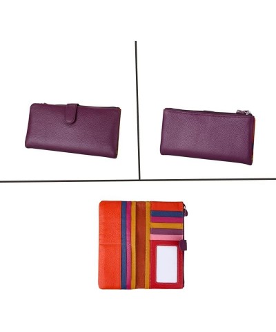 Leather Womens Wallets, Leather Buckle Long Wallets, Clutch Bags, ID Bags, Collar Pockets Color 8 $26.49 Wallets