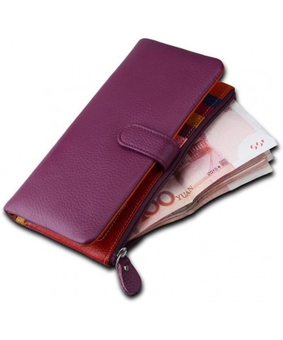 Leather Womens Wallets, Leather Buckle Long Wallets, Clutch Bags, ID Bags, Collar Pockets Color 8 $26.49 Wallets