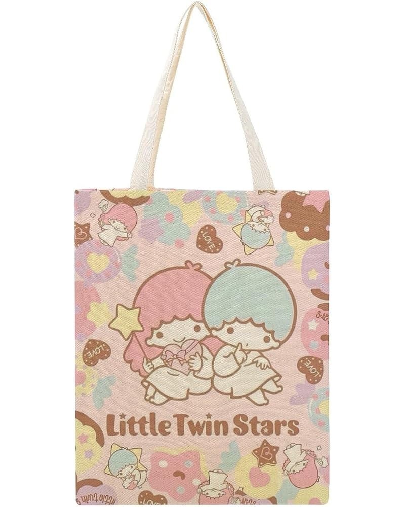 Print Casual L Ittle Tw in Stars Canvas Tote Handbag Women Reusable Grocery Bags Style-3 $8.42 Shoulder Bags