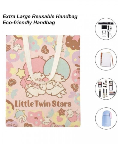 Print Casual L Ittle Tw in Stars Canvas Tote Handbag Women Reusable Grocery Bags Style-3 $8.42 Shoulder Bags