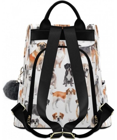 Dog Breeds Women Purse Backpack Anti-Theft for Fashion Bag Travel Back Pack Rucksack Shoulder Bag $24.35 Backpacks