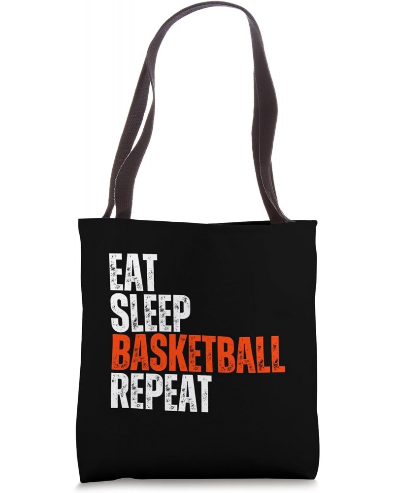 Eat Sleep Basketball Repeat funny Basketball Players Lovers Tote Bag $13.19 Totes