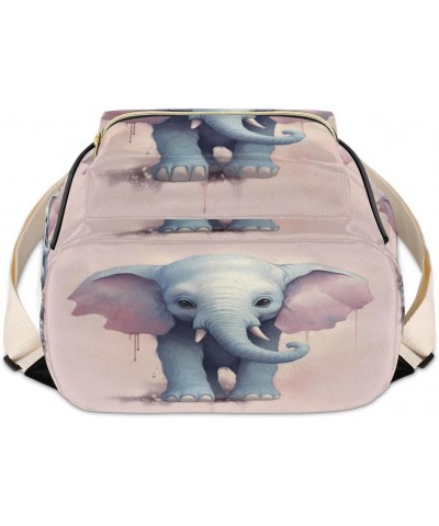 Elephant Print Backpack Purse for Women PU Leather Lightweight Ladies Shoulder Fashion Satchel Bags Travel Casual Daypack $22...