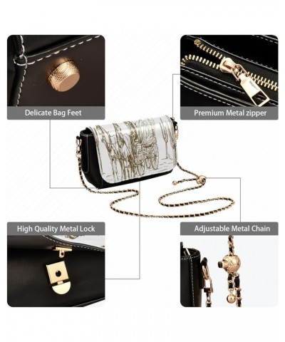 Crossbody Bags for Women Trendy Women's Black Shoulder Bag Small PU Leather Flap Cross Body Bag Handbags Pattern22 $18.44 Cro...