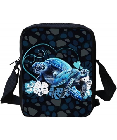 Mini Messneger Bag Shoulder Handbag Outer Travel Cross Body Bags Purse Sea Turtle Floral $9.53 Satchels