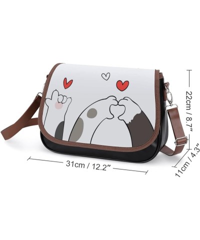 Leather Hobo Bags Women's Crossbody Shoulder Bag Classic City Top Handle Satchels Cute Kitten Color2 $24.95 Hobo Bags