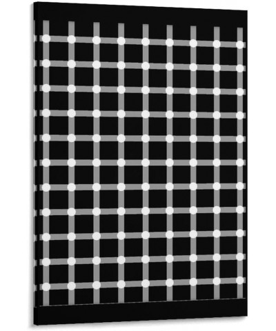 The Dot Illusion, Watch The Dots Appear And Disappear,Optical Illusion Poster, Wall Art Poster for Room Aesthetics Canvas Wal...