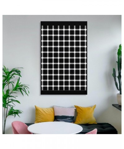 The Dot Illusion, Watch The Dots Appear And Disappear,Optical Illusion Poster, Wall Art Poster for Room Aesthetics Canvas Wal...