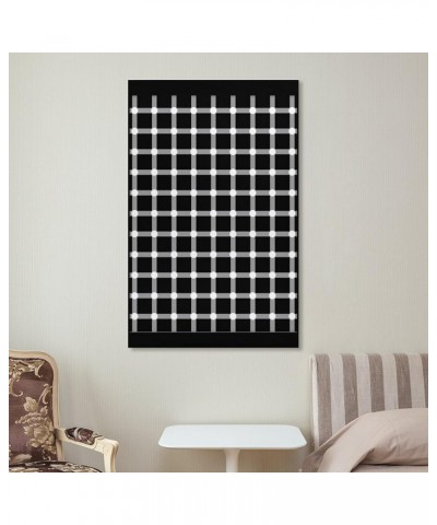 The Dot Illusion, Watch The Dots Appear And Disappear,Optical Illusion Poster, Wall Art Poster for Room Aesthetics Canvas Wal...