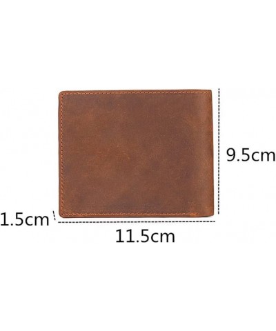 Front Pocket Wallet,Leather Billfold Slim Hipster Cowhide Credit Card/ID Purses Foldable Wallet (Color : C) A $91.03 Wallets