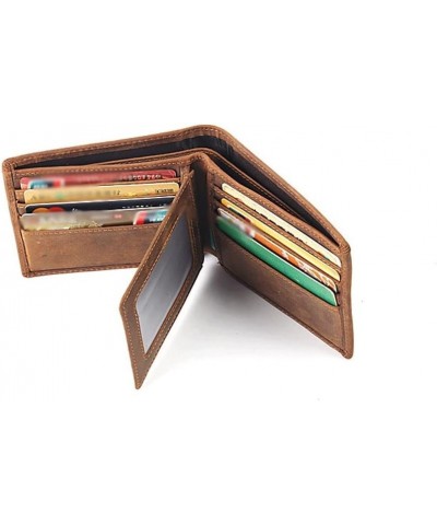 Front Pocket Wallet,Leather Billfold Slim Hipster Cowhide Credit Card/ID Purses Foldable Wallet (Color : C) A $91.03 Wallets