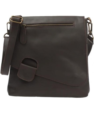 Crossbody Leather Bag, Adjustable Strap, Midnight Black, Genuine Leather Dark Brown $31.64 Crossbody Bags