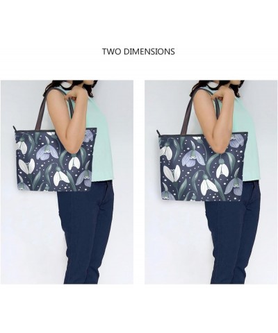 Snowdrops Flowers Shoulder Bags Large Handle Ladies Handbag Multicoloured $11.61 Shoulder Bags